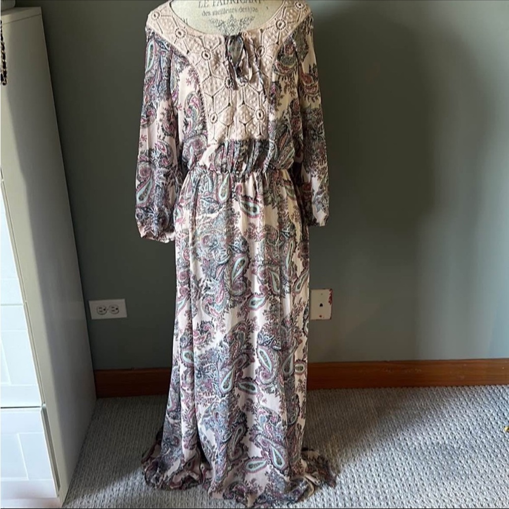 Paisley print maxi dress
